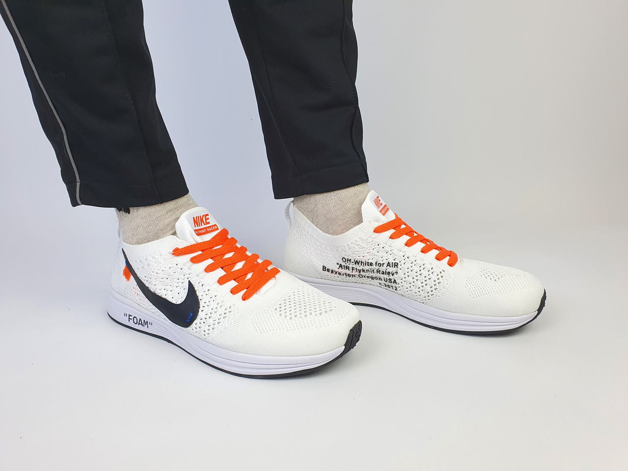 Off white x cheap nike flyknit racer