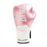 Боксерські рукавиці Everlast Elite Prostyle Boxing Gloves Білий Рожевий 8 унцій (884960-70-13), фото 3
