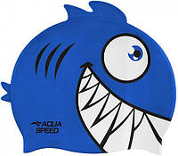 Шапочка для плавания Aqua Speed ZOO Pirana Пиранья детская Синий OSFM (246-01)