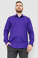 Рубашка мужская однотонная, цвет фиолетовый, 214R7081
