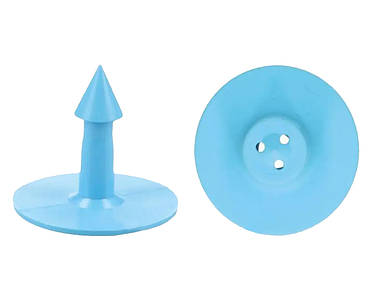 Вушні бірки блакитні MS Schippers для тварин (овець, кіз, свиней, поросят, собак) круглі діаметром 28 мм, без номера