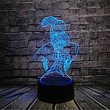 3D світильник з пультом і акумулятором 3D Lamp Людина Павук (LP-18253), фото 7
