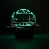 3D світильник з пультом і акумулятором 3D Lamp Феррарі (LP-18245), фото 8