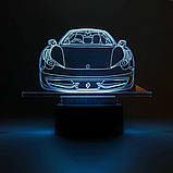3D світильник з пультом і акумулятором 3D Lamp Феррарі (LP-18245), фото 9