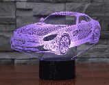 3D світильник з пультом і акумулятором 3D Lamp Мерседес (LP-18229), фото 7