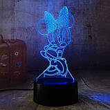 3D світильник з пультом і акумулятором 3D Lamp Міні Маус (LP-17950), фото 6