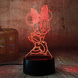 3D світильник з пультом і акумулятором 3D Lamp Міні Маус (LP-17950), фото 7