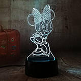 3D світильник з пультом і акумулятором 3D Lamp Міні Маус (LP-17950), фото 9