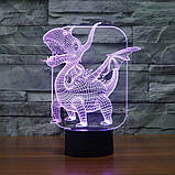 3D-світильник з пультом і акумулятором 3D Lamp Дракончик (LP-17826), фото 6