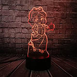 3D-світильник з пультом і акумулятором 3D Lamp Білосніжка (LP-17720), фото 7