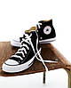 Чоловічі та жіночі кеди Converse All Star Конверс Олл Стар унісекс чорного кольору текстиль, фото 7