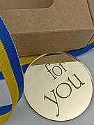 Бірка декоративна For You, акрилова золота бірка для декору For You