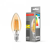 LED лампа TITANUM Filament C37 4W E14 2200K бронза