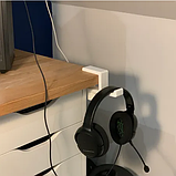 Тримач для навушників універсальний / Кріплення на торці стільниці, фото 4