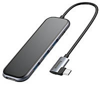 Мультипортовый адаптер USB Хаб Baseus Multi-functional HUB 3USB3.0/HD4K/PD Gray CAHUB-BZ0G