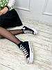 Жіночі кеди Converse All Star на платформі модель Конверс Олл Стар високі чорні текстиль В'єтнам, фото 7
