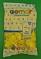 Воздушные шарики 10" (25 см) пастель желтый Gemar 100 шт (1 пачка)