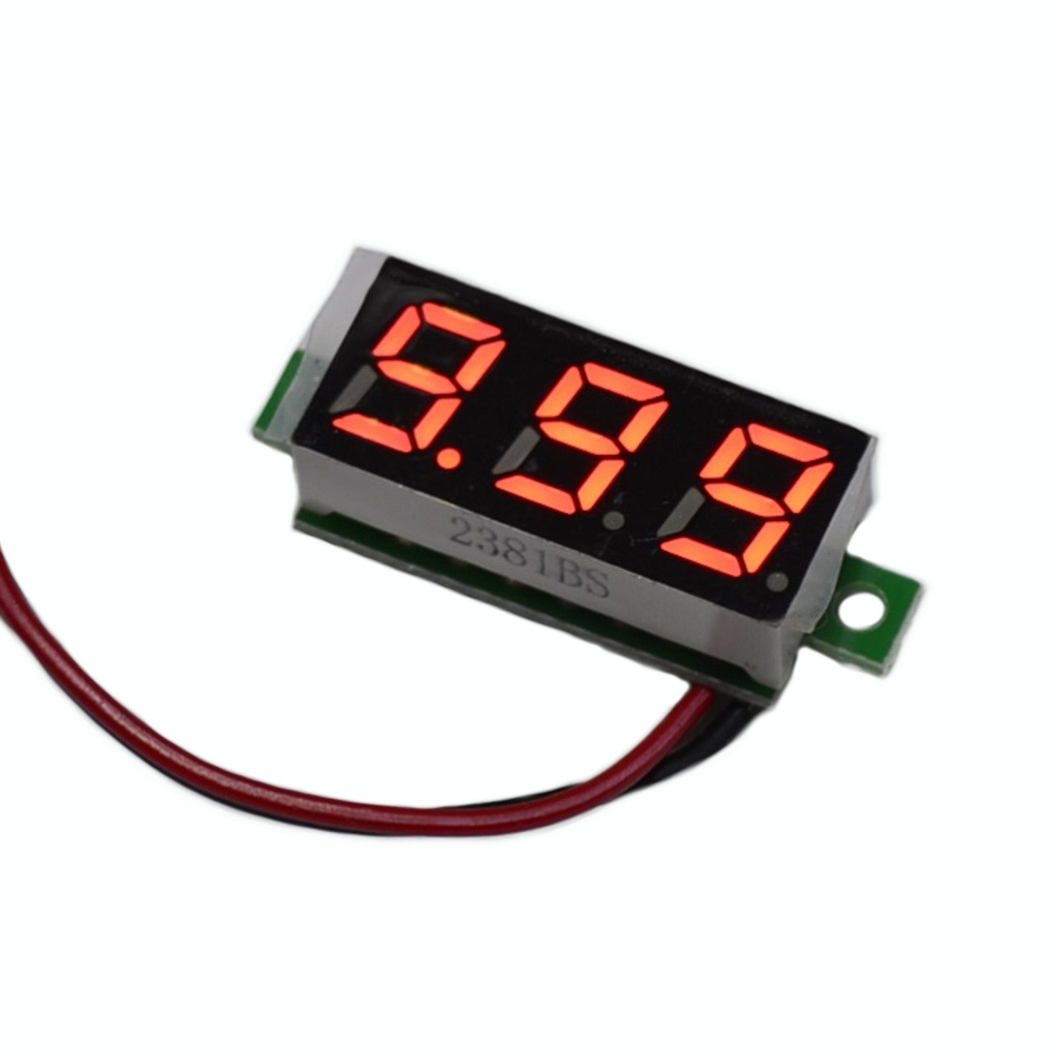Вольтметр цифровий 0.28'' DC 4,5-20В, LED черв. інд., без корпуса, Китай, фото 1