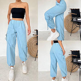 Жіночі джинси карго в блакитному кольорі пари