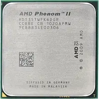 Процесор AMD Phenom II X6 1035T 2.60 GHz / 6M / 4 GT / s (HDT35TWFK6DGR) AM3, tray