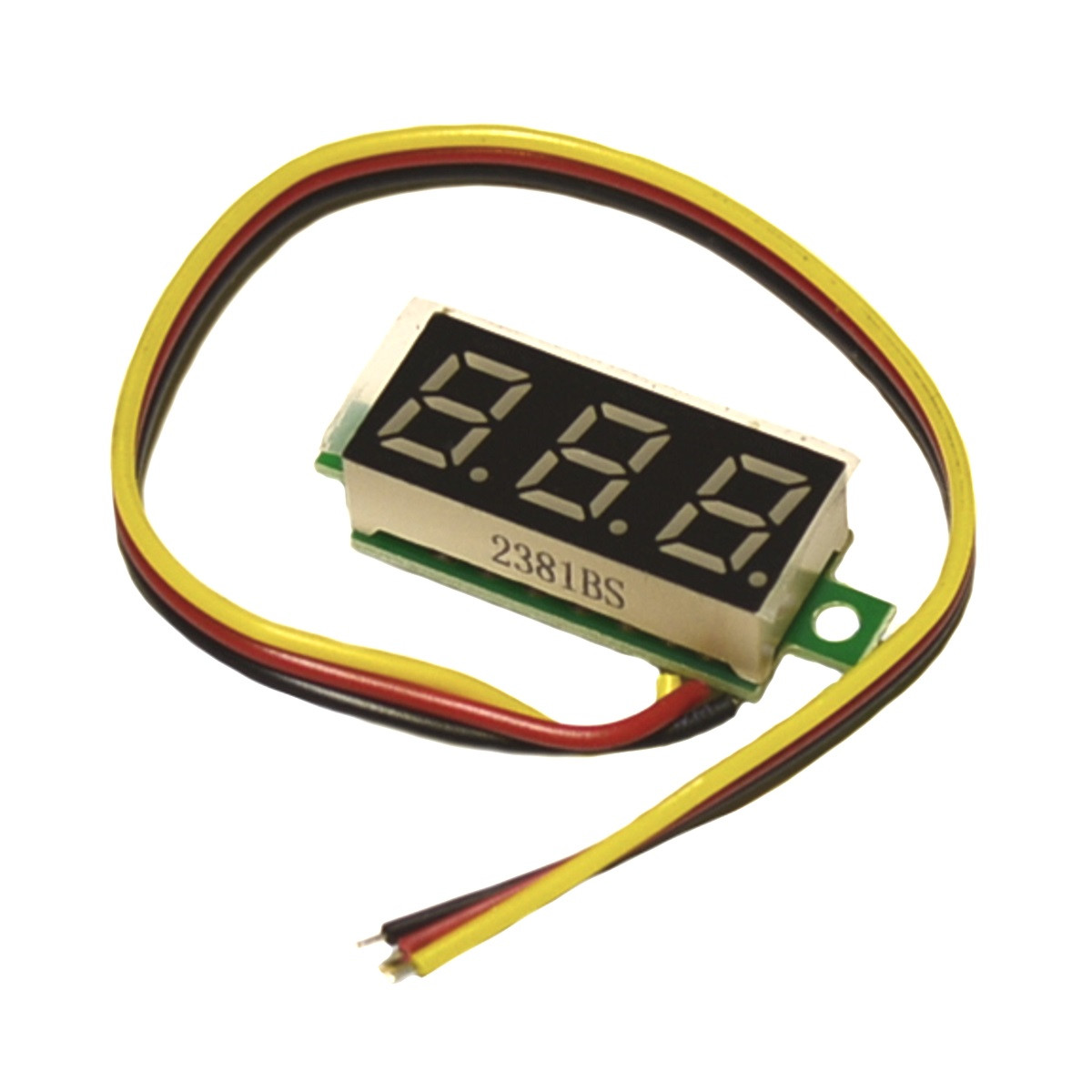 Вольтметр цифровий 0.28'' DC 0-100В, (живл.4-20В) LED черв. інд., Китай, фото 1