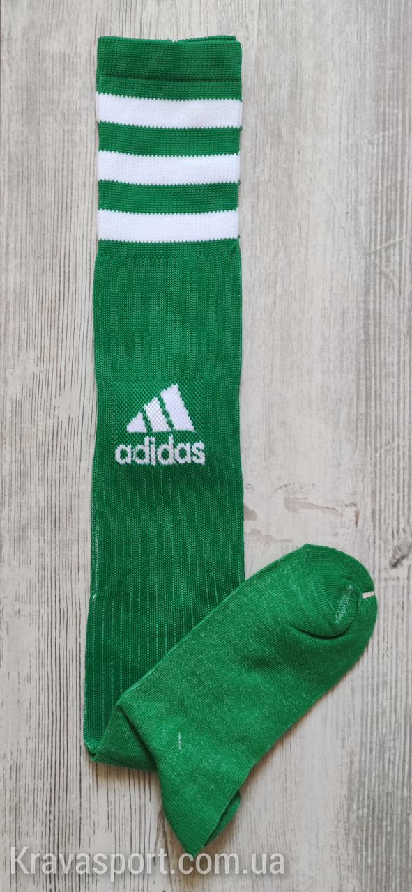 Гетри футбольні зелені Adidas. Розмір 37-45