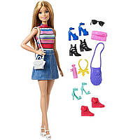 Кукла Барби Модница с аксессуарами Barbie Accessories FVJ42 Повреждена коробка