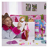 Barbie Cutie Reveal HKR01 Лялька Барбі Сюрприз Друзі з джунглів Мавпа, фото 9