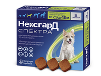 NexGard Spectra (НексГард Спектра) таблетки для собак от блох клещей и гельминтов 7.5-15 кг (1 таблетка)