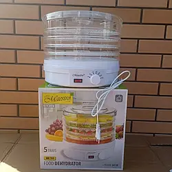 Електрична сушарка для фруктів і овочів, м'яса, грибів 5 секцій 245 Вт Maestro MR-765 Електросушарка побутова