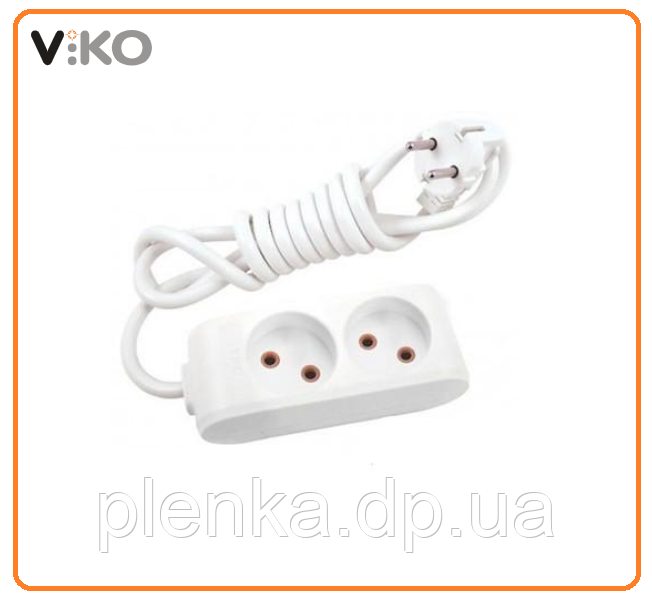 Подовжувач на 2 гнізда без заземлення 2 м Viko Multi-let 90112202