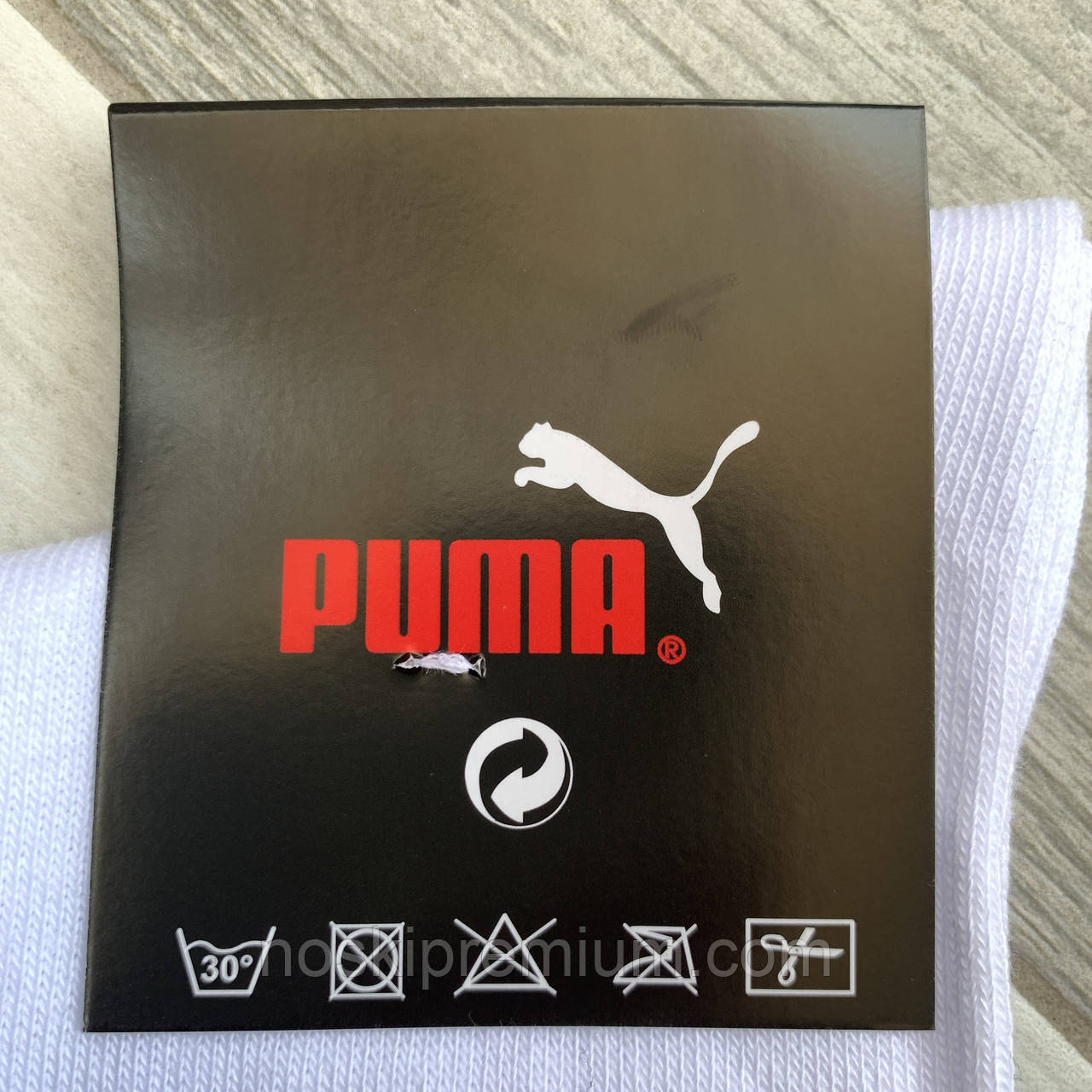 Носки женские демисезонные хлопок высокие Puma Exclusive, Турция, размер 36-39, белые, 10100 - фото 4 - id-p1868599140