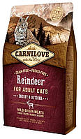 Беззерновой корм для активных кошек с олениной и кабаном Carnilove Cat Raindeer Energy & Outdoor 2 кг