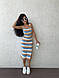 Плаття сарафан машинне в'язання в смужку на бретельках, фото 2