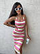 Плаття сарафан машинне в'язання в смужку на бретельках, фото 6