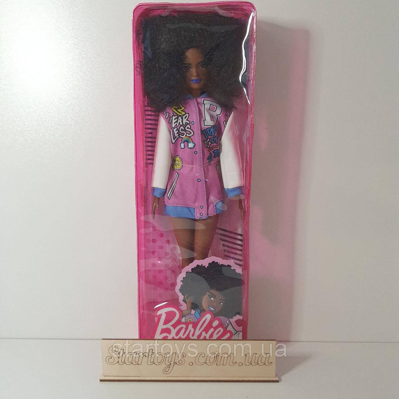 Барбі Фешіоністас #156 брюнетка афро з блакитними губами Barbie Fashionistas Doll Brunette Afro