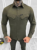 Тактическая мужская рубашка Combat tactical oliva Летняя облегченная рубашка олива комбат