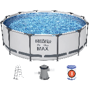 Каркасний басейн "Steel Pro Max" Bestway 56418 (366х100см) сходи, насос і фільтр