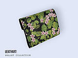 Жіночий шкіряний гаманець "Tropicale" тропічний принт, фото 2