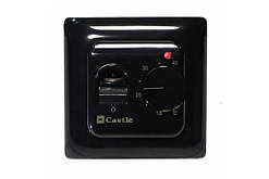 Механічний терморегулятор теплої підлоги Castle M5.16 Чорний