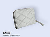 Жіночий шкіряний гаманець "Perla" білий, фото 2