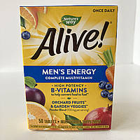 Nature s way Alive Men s energy complete multivitamin комплексні мультивітаміни для чоловіків, 50 таблеток