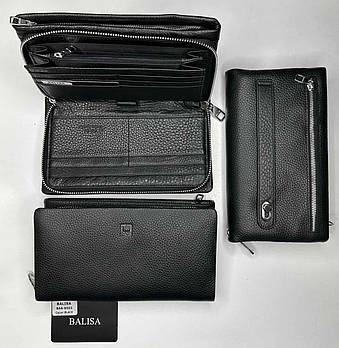 Гаманець чоловічий на блискавці з петелькою 12*21,5 см натуральна шкіра Balisa