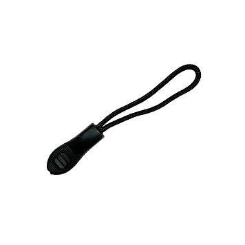 Пуллер для бігунка нерозбірний матеріал пластик і шнур колір чорний комплект зі шнуром