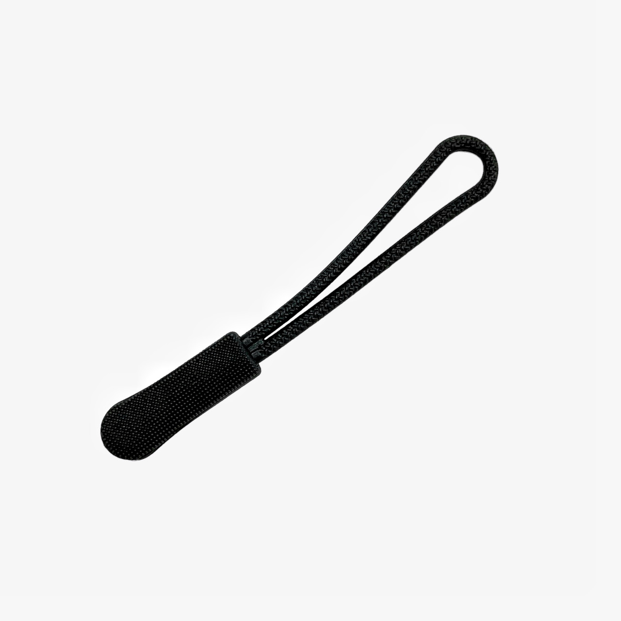 Пуллер для бігунка нерозбірний матеріал пластик і шнур колір чорний комплект зі шнуром, фото 1