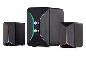 2E Акустична система PCS301 RGB, 2.1, USB, Black