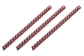 2E Пластикові пружини для біндера, 19мм, темно-бордові, 100шт