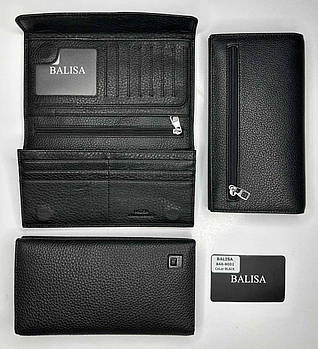 Гаманець чоловічий з кишенею на магніті 10,5*19 см натуральна шкіра Balisa