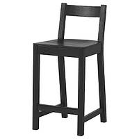 Барний стілець зі спинкою чорний 62 см NORDVIKEN НОРДВІКЕН 004.246.93