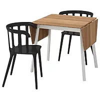 Стіл+2 стільці бамбук чорний 74 см IKEA PS 2012 / IKEA PS 2012 299.320.63